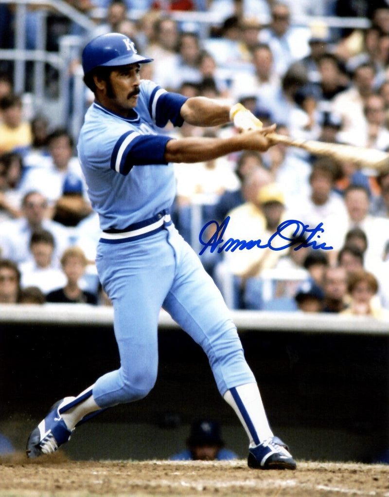 Amos Otis Signed Autographed Kansas City Royals 8x10 Photo LSCM COA #1