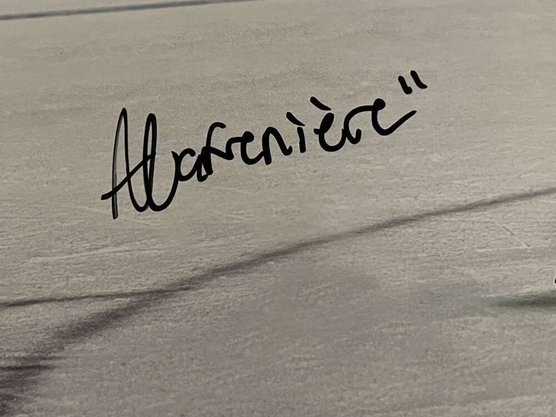 Alexis Lafreniere Signed 16x20 Photo "On Net" Upper Deck UDA COA NY Rangers