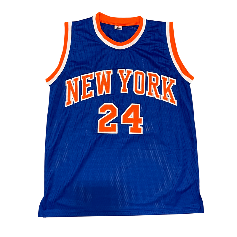Bill Bradley Signed Autographed New York Knicks Custom Blue Jersey JSA COA