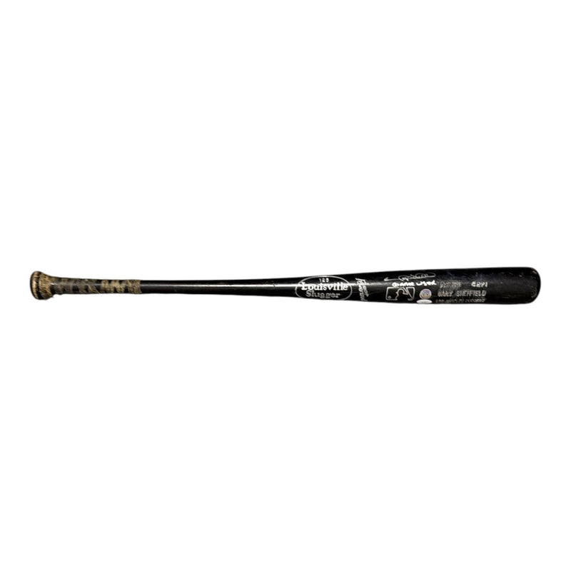 Gary Sheffield Signed Game Used Louisville Slugger Black Bat JSA COA Dodgers A