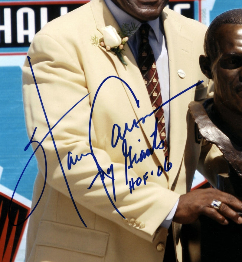 Harry Carson Signed New York Giants HOF 11x14 Photo HOF 06 Beckett Wit BAS COA