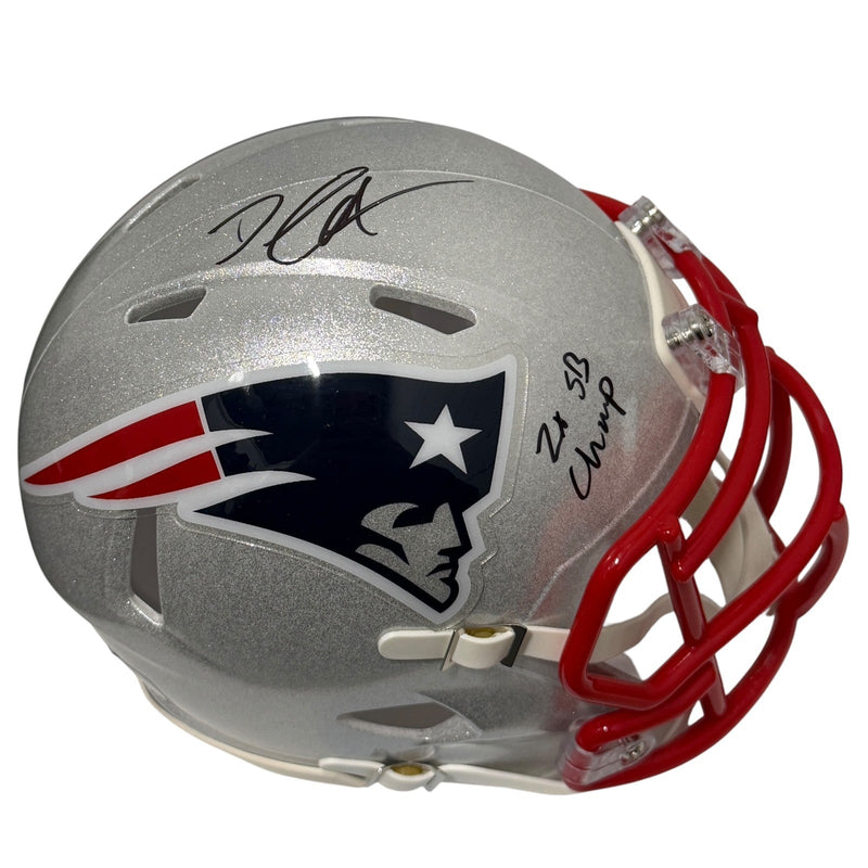 David Andrews Signed Patriots Speed Mini Helmet w/ 2x SB Champ JSA Witness COA
