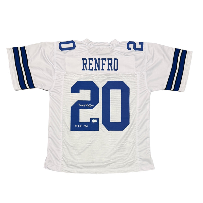 Mel Renfro Signed Dallas Cowboys Custom Jersey w/ HOF 96 Beckett Witness BAS COA
