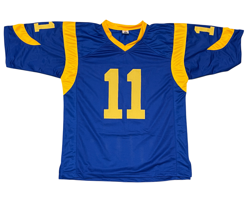 Jim Everett Signed Rams Custom Jersey w Not Chris F** Jim Rome Beckett W BAS COA