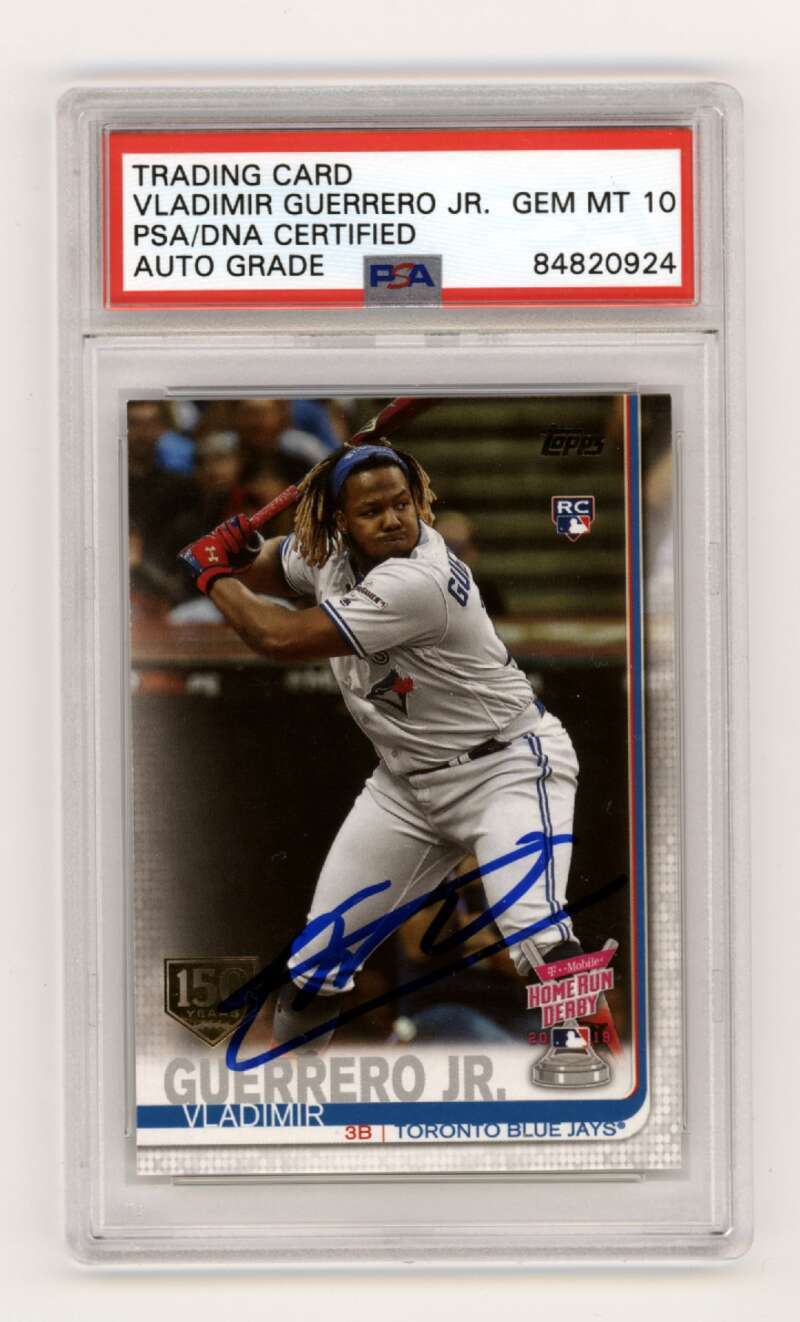 Vladimir Guerrero Jr. 2019 Topps Update #US272 RC 150 Stamp Signed PSA 10 Auto