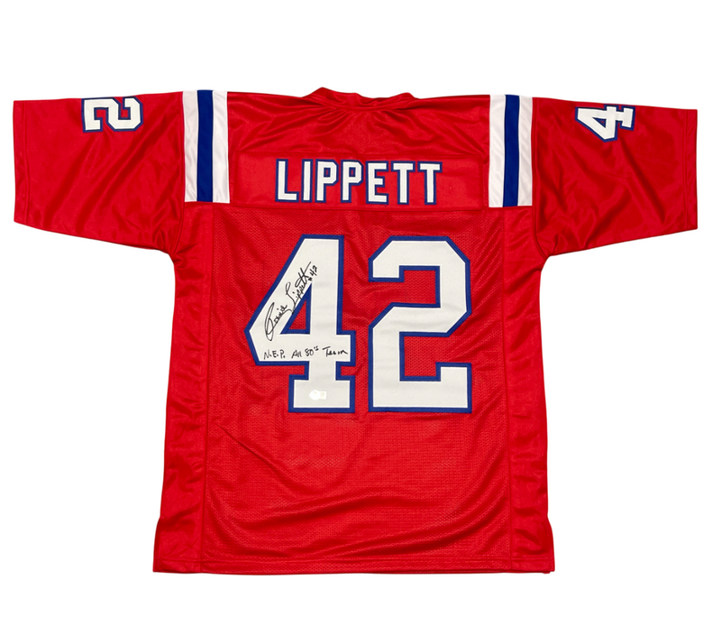Ronnie Lippett Signed Patriots Custom Jersey w NEP ALL 80 Team Beckett W BAS COA