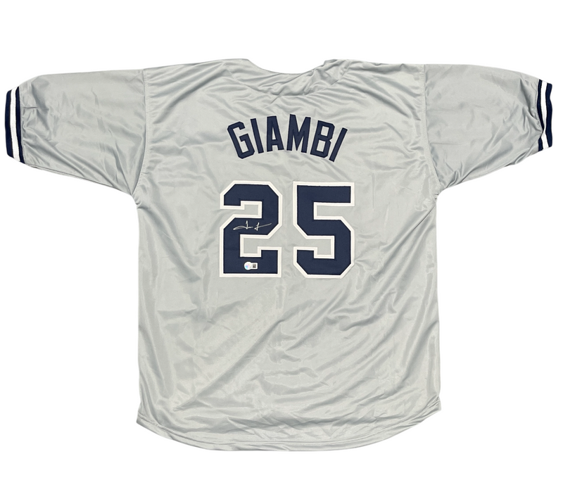 Jason Giambi Signed Autographed New York Yankees Custom Jersey Beckett BAS COA