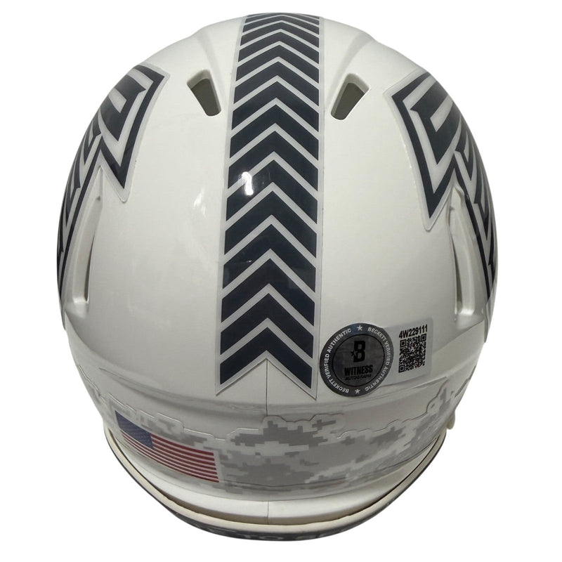 Michael Penix Signed Atlanta Falcons Salute 24 Mini Helmet Beckett Wit BAS COA