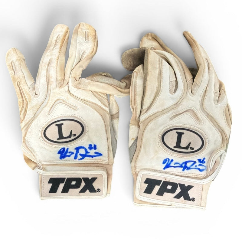 Kevin Plawecki Signed Game Used GU Batting Gloves TPX New York Mets LSCM COA