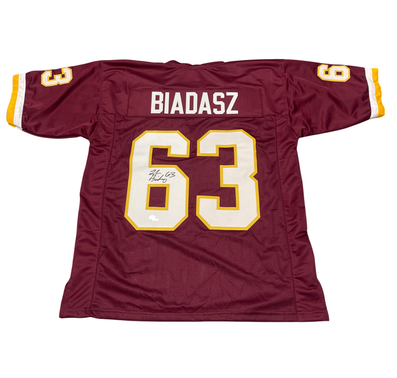 Tyler Biadasz Signed Washington Custom Jersey Beckett Witness BAS COA