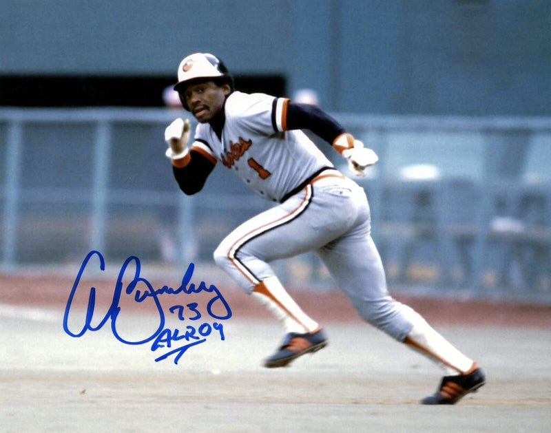 Al Bumbry Signed Baltimore Orioles 8x10 Photo w/ 73 AL ROY Inscription LSCM COA