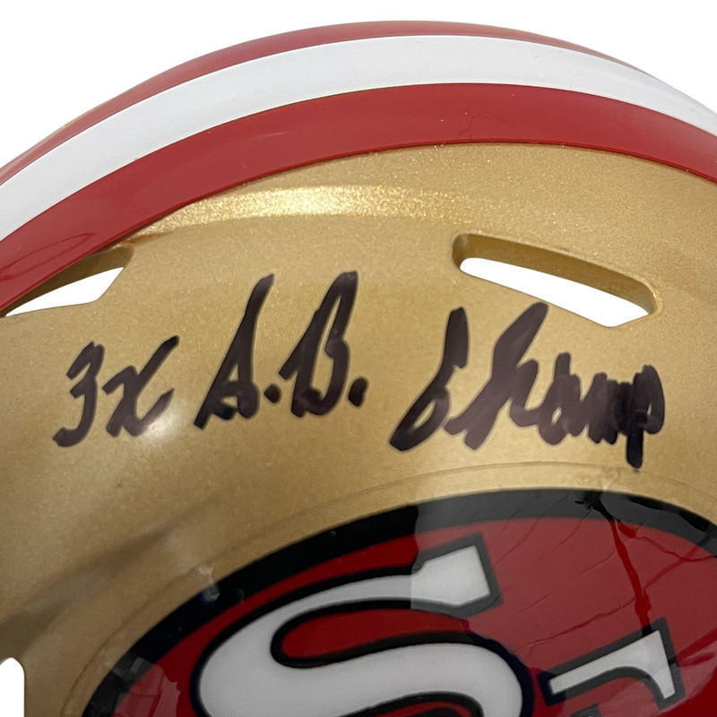 John Taylor Signed 49ers TB Mini Helmet w/ 3x SB Champs Beckett Witness BAS COA