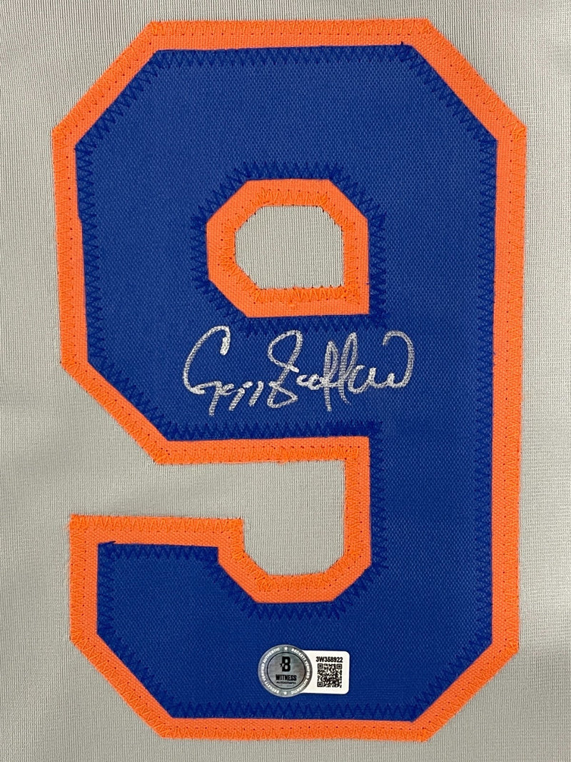 Gregg Jefferies Signed New York Mets Custom Jersey Beckett Witness BAS COA