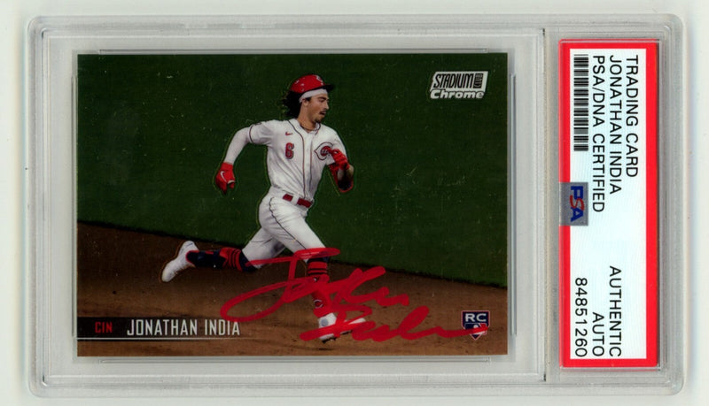 Jonathan India 2021 Topps Stadium Club Chrome #324 RC Signed PSA Authentic Auto