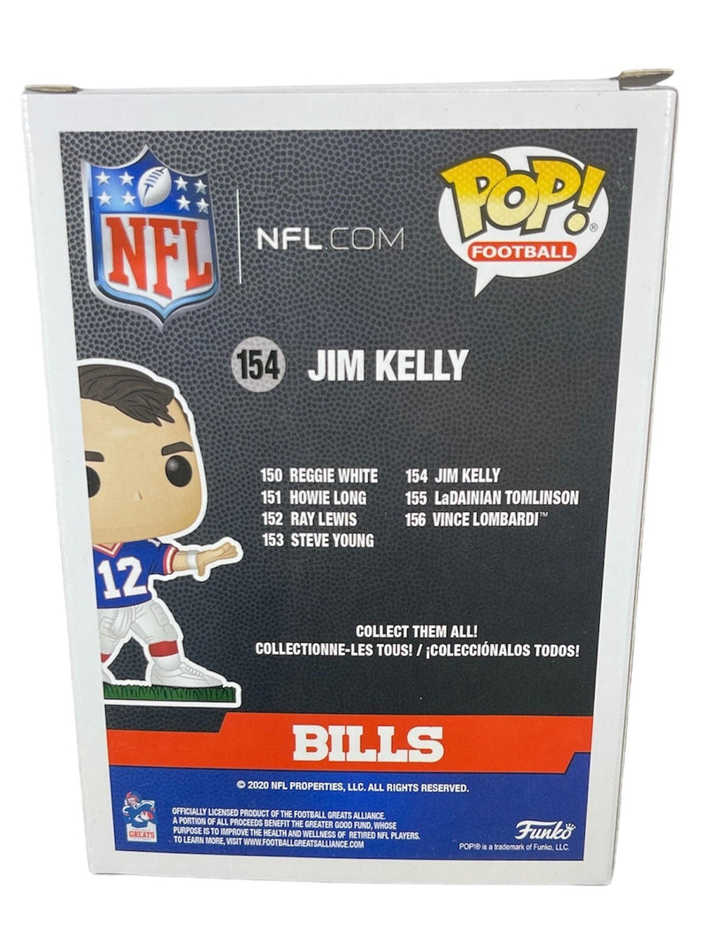 Jim Kelly Signed Auto Buffalo Bills Funko Pop #154 Beckett Witness BAS COA