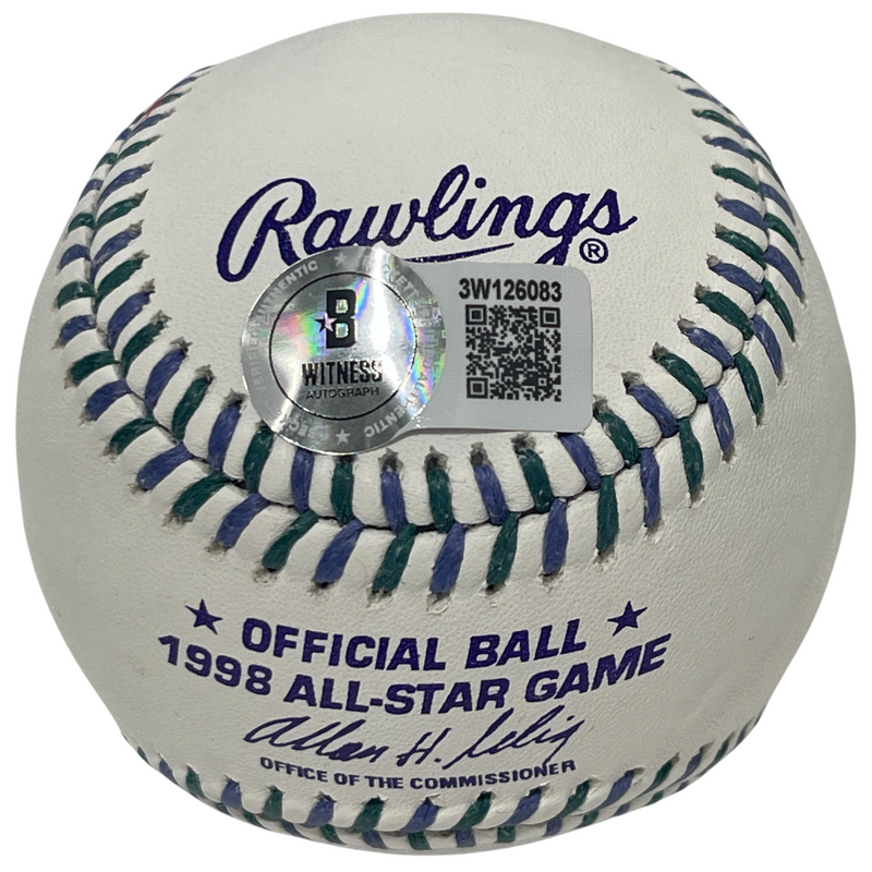 Sammy Sosa Mark McGwire Signed 1998 All Star Baseball w/ Insc Beckett W BAS COA