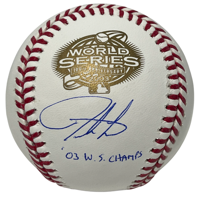 Derrek Lee Signed Auto 2003 World Series ROMLB Baseball w/ WSC Beckett BAS COA