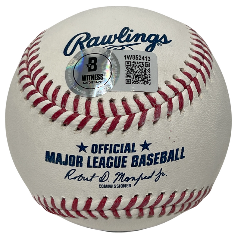 Jose Canseco Signed ROMLB Baseball Beckett Witness BAS COA Oakland Athletics