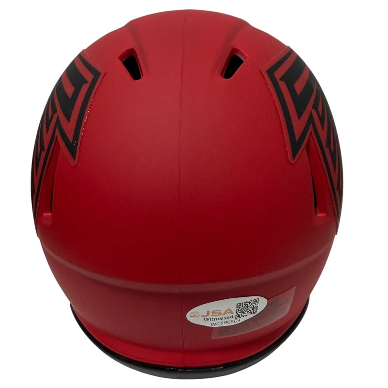 Andre Rison Signed Atlanta Falcons Rave Mini Helmet JSA Witness COA