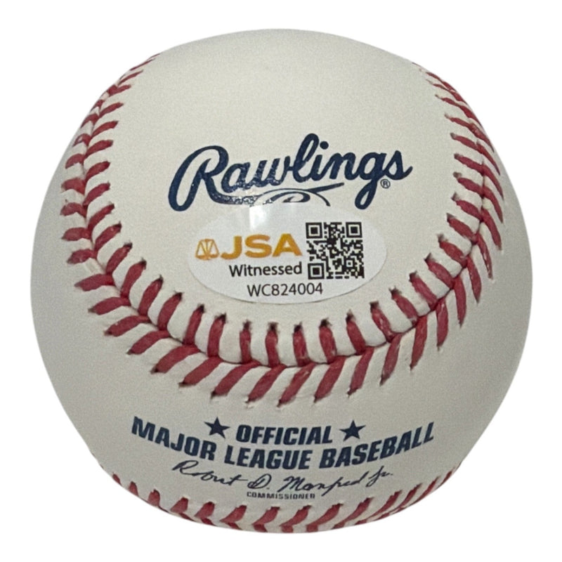 Joba Chamberlain Signed ROMLB Baseball w/ F**k The Red Sox JSA Witness COA