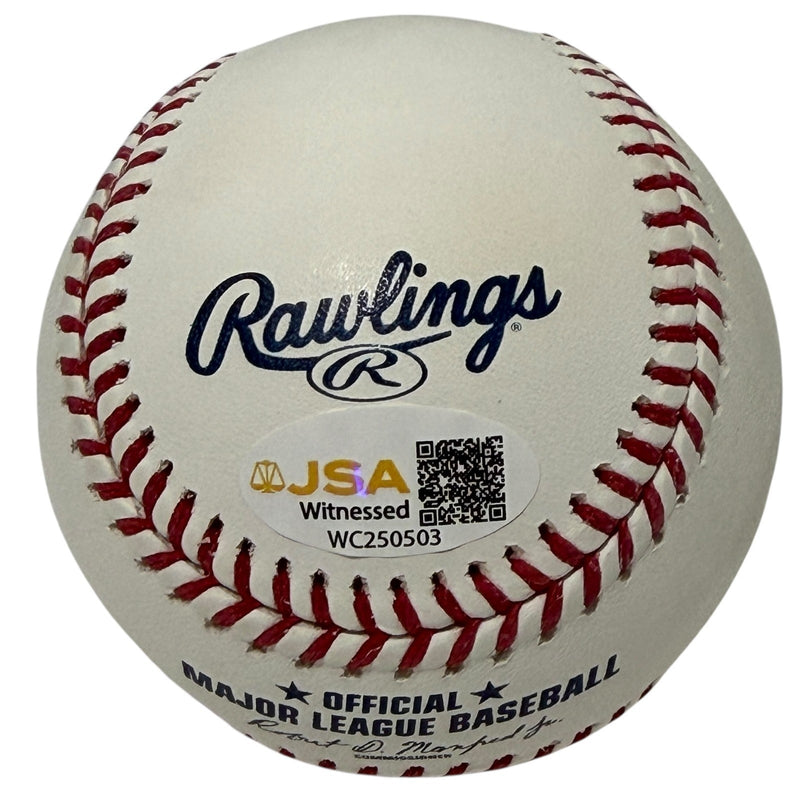Chuck Knoblauch Signed Autographed ROMLB Baseball w/ 91 AL ROY JSA WITNESS COA