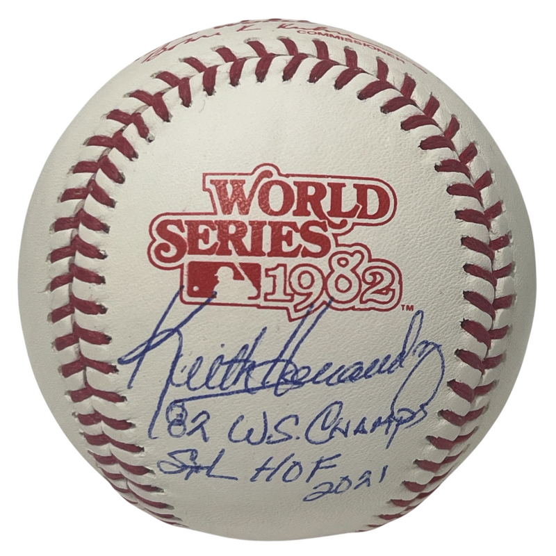 Keith Hernandez Signed 1982 World Series ROMLB Baseball w/ 2 Ins JSA COA NY Mets