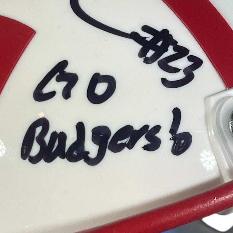 Jonathan Taylor Signed Wisconsin Speed Mini Helmet w/ Go Badgers JSA COA