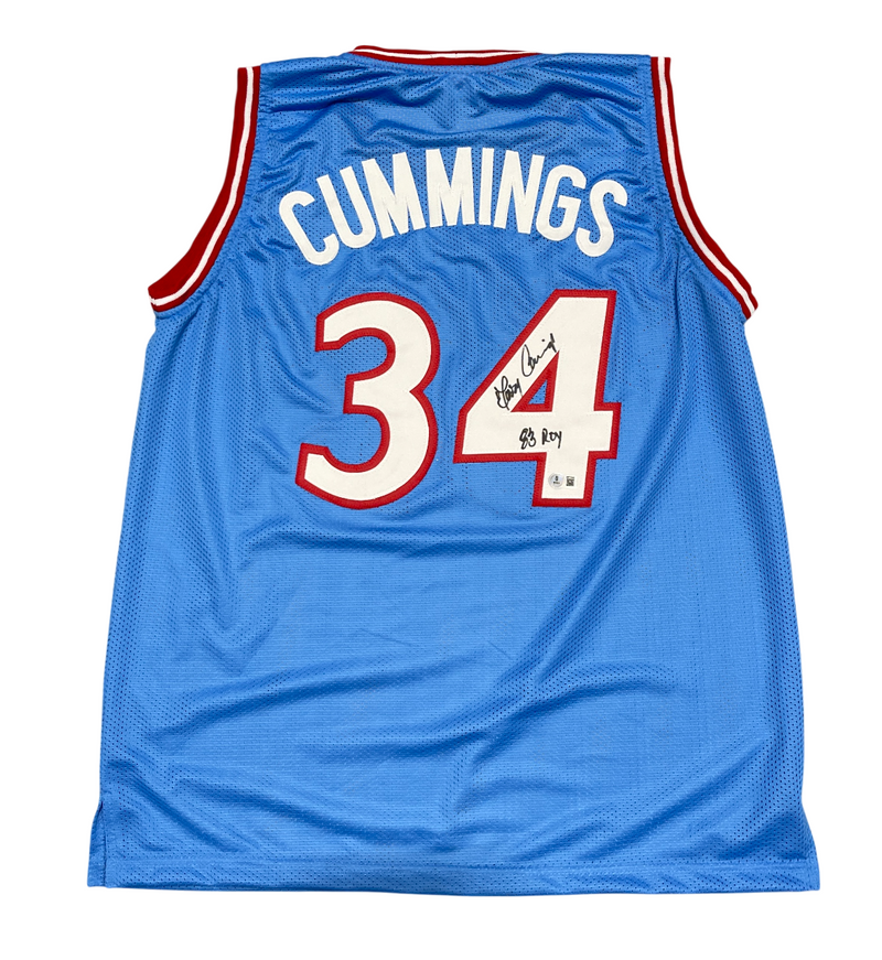 Terry Cummings Signed San Diego Clippers Custom Jersey 83 ROY Beckett W BAS COA