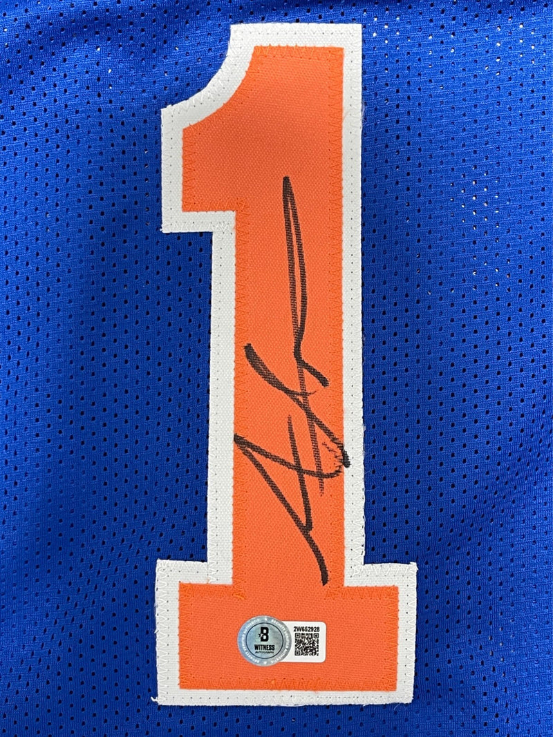 Amar'e Stoudemire Signed Auto New York Knicks Custom Jersey Beckett Wit BAS COA
