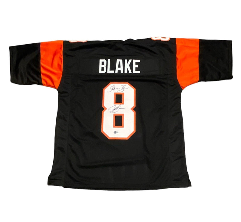 Jeff Blake Signed Bengals Custom Jersey w/ Shake n Blake Beckett Witness BAS COA