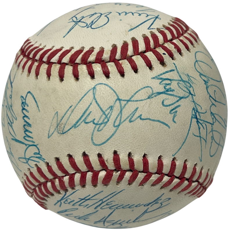 1988 New York Mets Team Signed Autograph ONL National League Baseball JSA LOA C