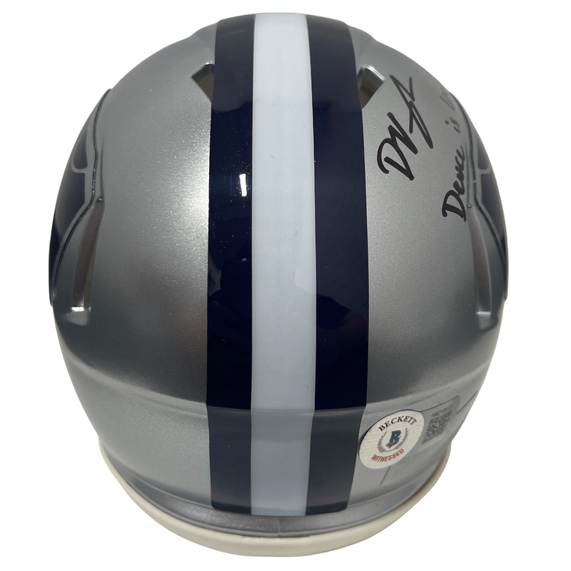 Deuce Vaughn Signed Kansas State KSU Mini Helmet w/ Deuce is Loose! BAS COA