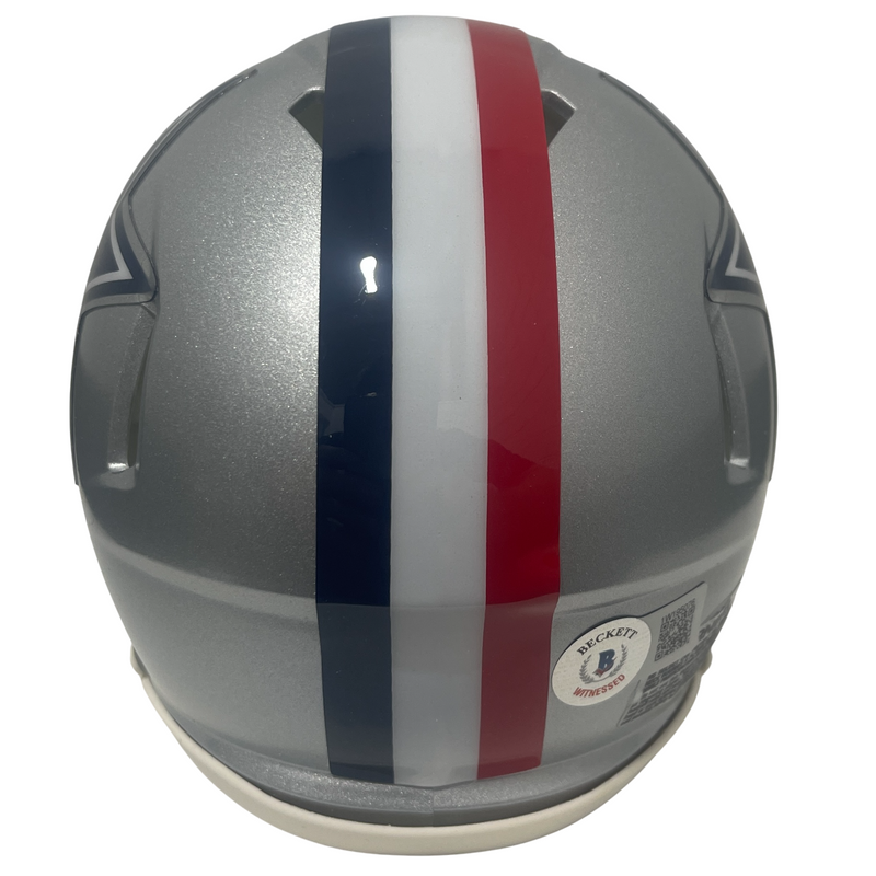 Drew Pearson Signed Cowboys TB Mini Helmet w/ HOF 21 Beckett Witness BAS COA