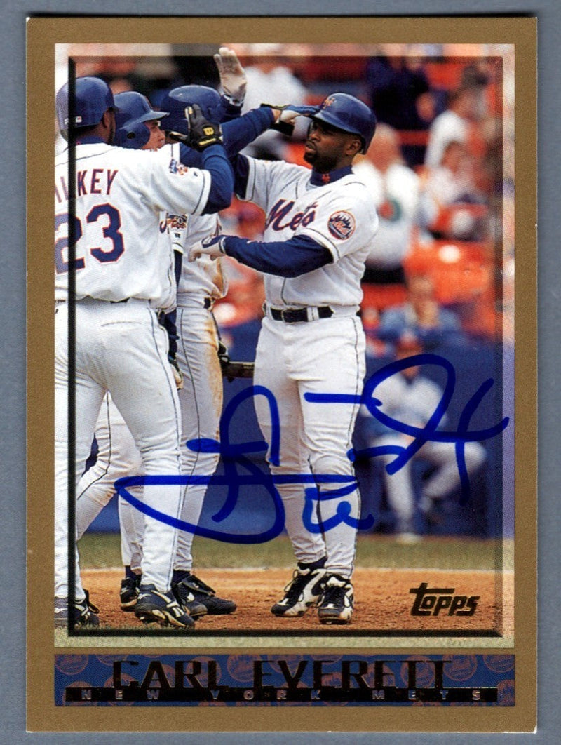 Carl Everett Signed Autographed 1997 Topps #157 LSCM COA New York Mets