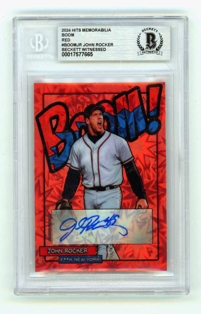 John Rocker 2024 Hits Memorabilia BOOM Red /5 Signed BGS BAS Auto Atlanta Braves