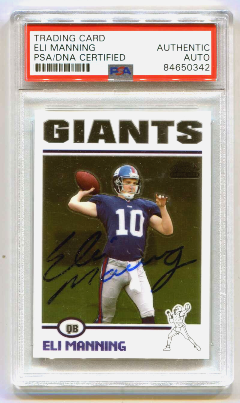 Eli Manning 2004 Topps Chrome #205 Rookie RC Signed Auto PSA DNA New York Giants