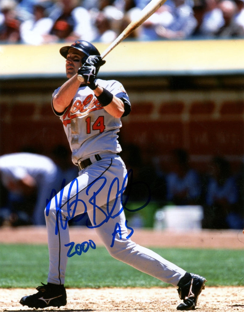 Mike Bordick Signed Autographed Orioles 8x10 Photo w/ 2000 AS LSCM COA #2