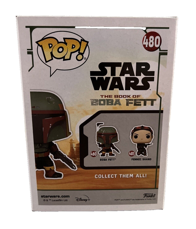 Temura Morrison Signed Auto Boba Fett #480 Star Wars Funko Pop Rare Insc JSA COA