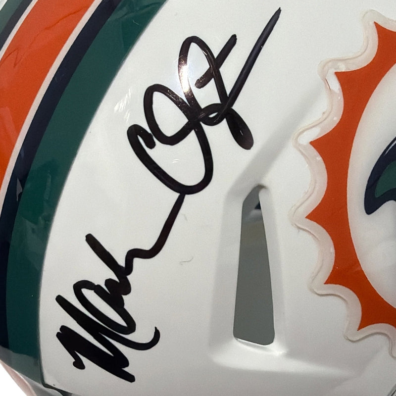 Mark Clayton Signed Autographed Miami Dolphins TB Mini Helmet JSA Witness COA