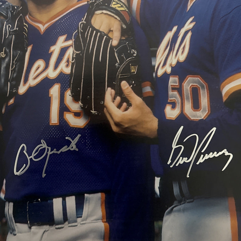 Gooden Darling Ojeda Fernandez Mets Starting Four Signed 16x20 Photo JSA W COA A