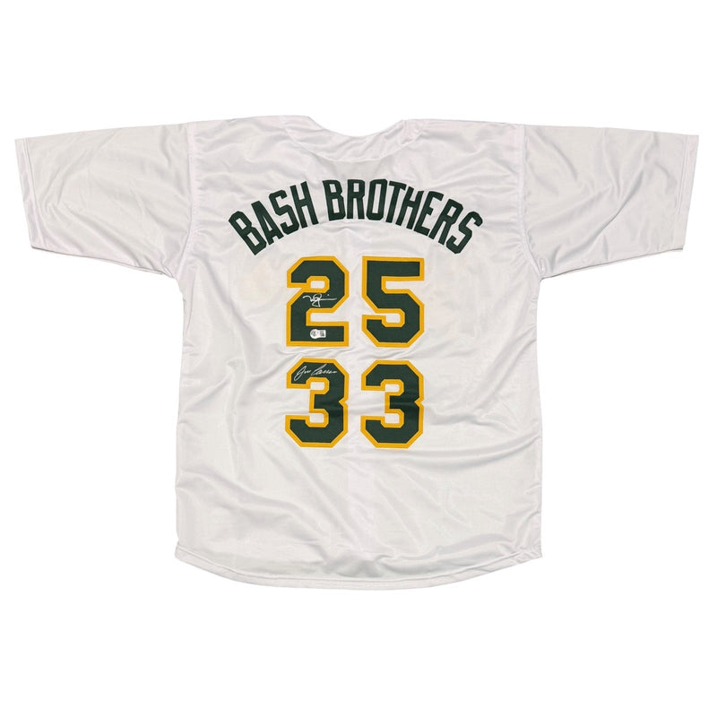 Jose Canseco & Mark McGwire Signed Oakland Bash Brothers Custom Jersey BAS W COA