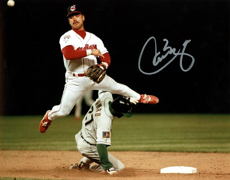 Carlos Baerga Signed Autographed Cleveland Guardians 8x10 Photo LSCM COA #1