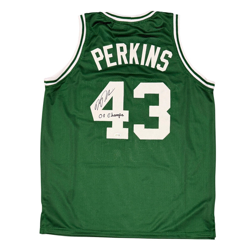 Kendrick Perkins Signed Celtics Custom Jersey w/ 08 Champ JSA Witness COA