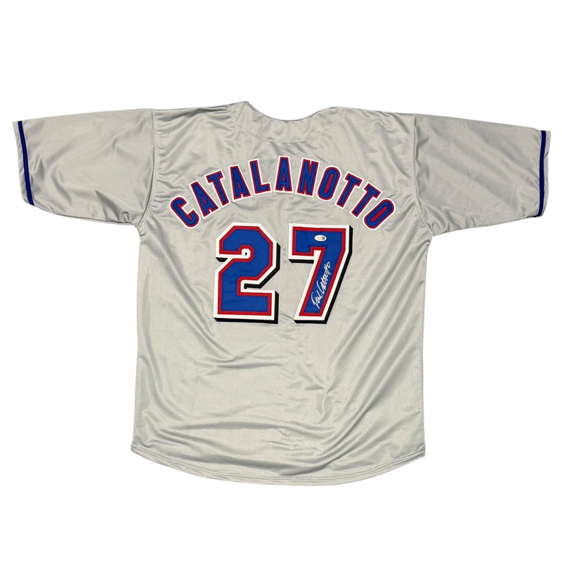 Frank Catalanotto Signed Autographed Texas Rangers Custom Jersey JSA Witness COA