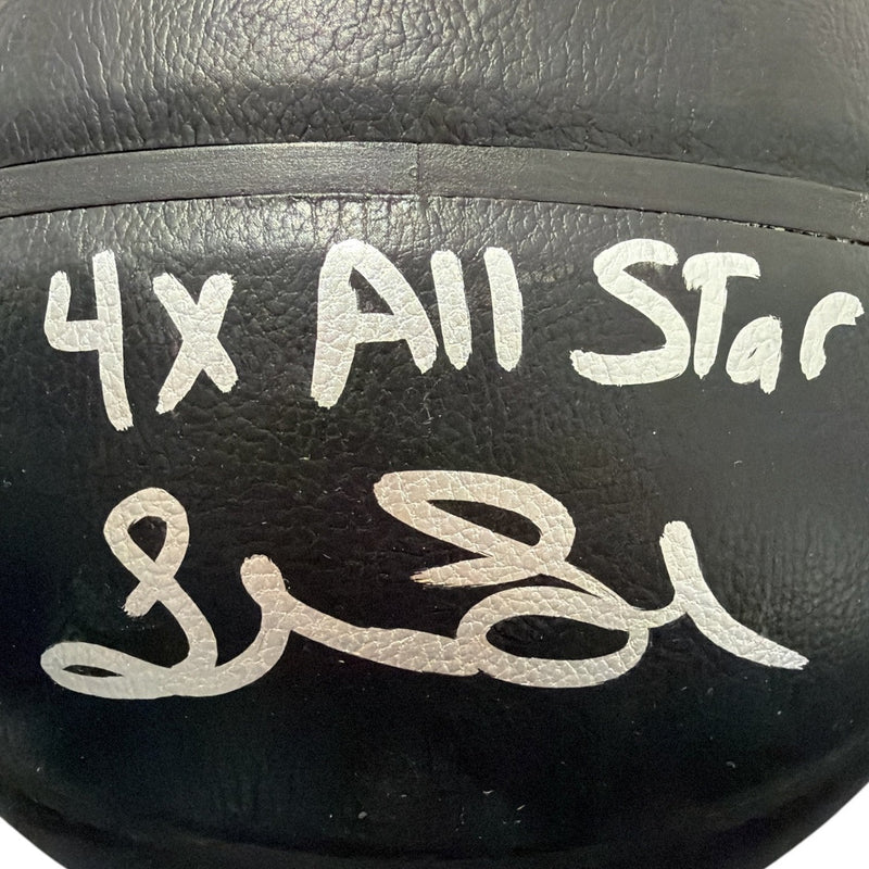 Latrell Sprewell Signed Black Knicks Wilson Basketball w/ 4x All Star JSA W COA