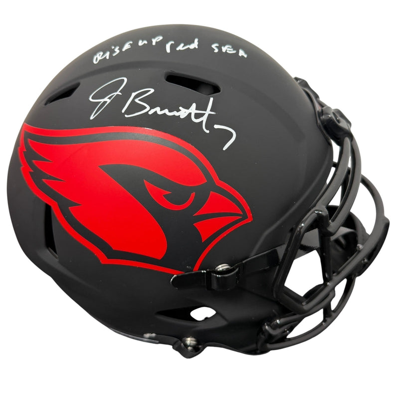 Jacoby Brissett Signed Cardinals Eclipse FS Full Size Helmet w/ Insc JSA Wit COA