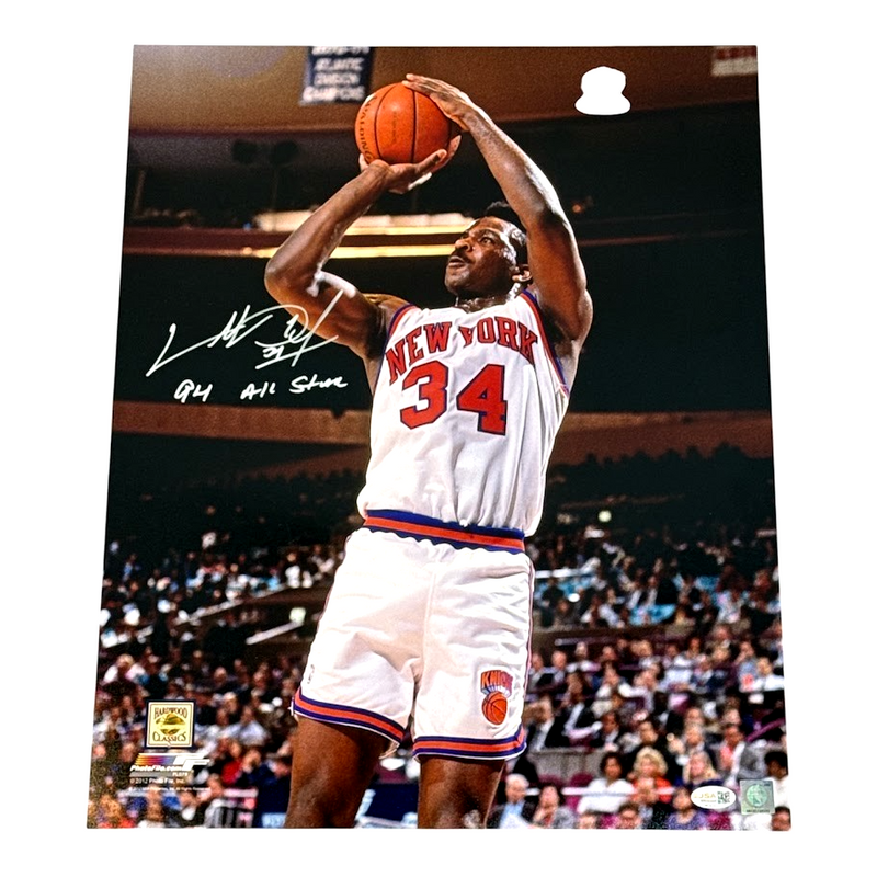 Charles Oakley Signed 16x20 Photo File w/ 94 All Star Ins JSA Witness COA Knicks