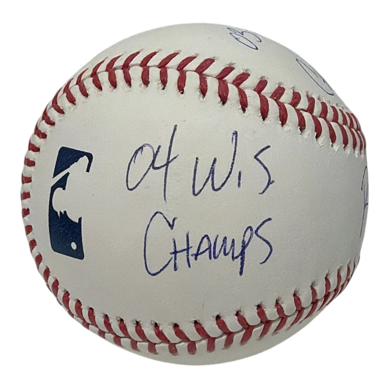 Bill Mueller Signed Autographed ROMLB Baseball w/ 4 Insc JSA COA Red Sox
