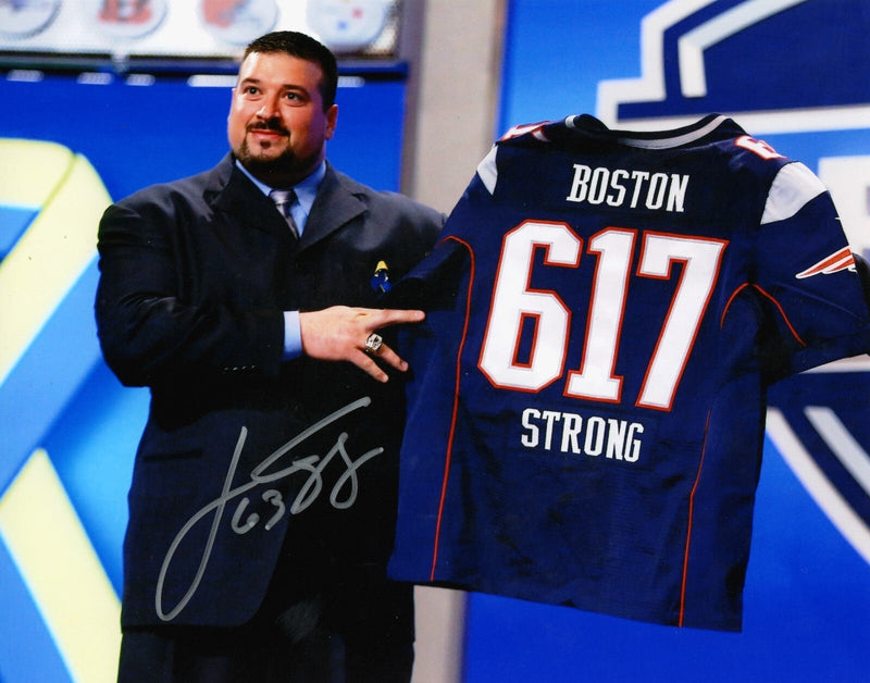 Joe Andruzzi Signed Autographed Patriots 8x10 Photo Boston Strong LSCM COA #3