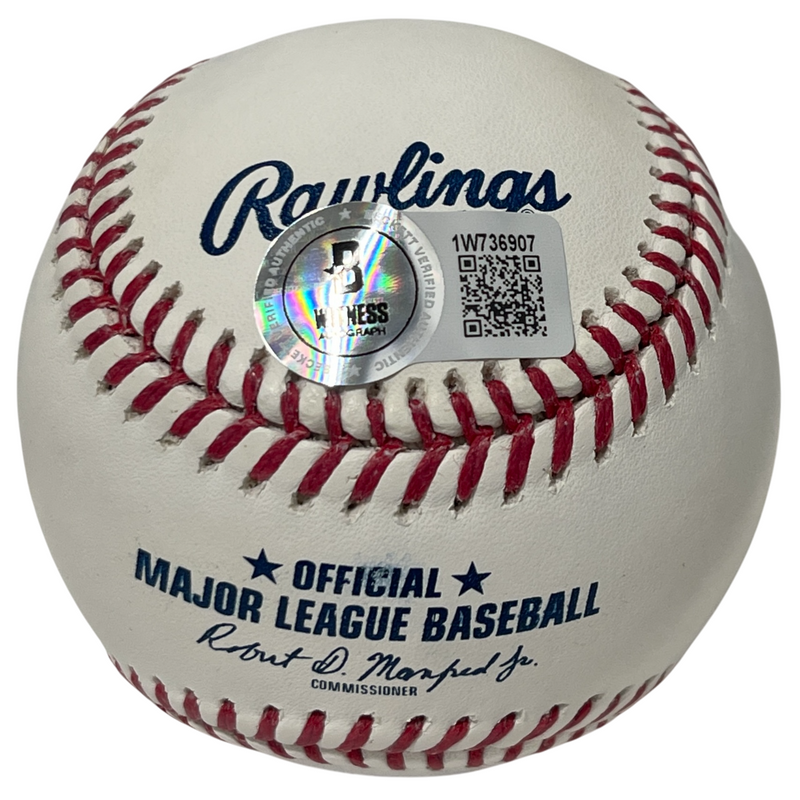 Amos Otis Signed Rawlings ROMLB Baseball w/ 5x AS Beckett Witness BAS COA